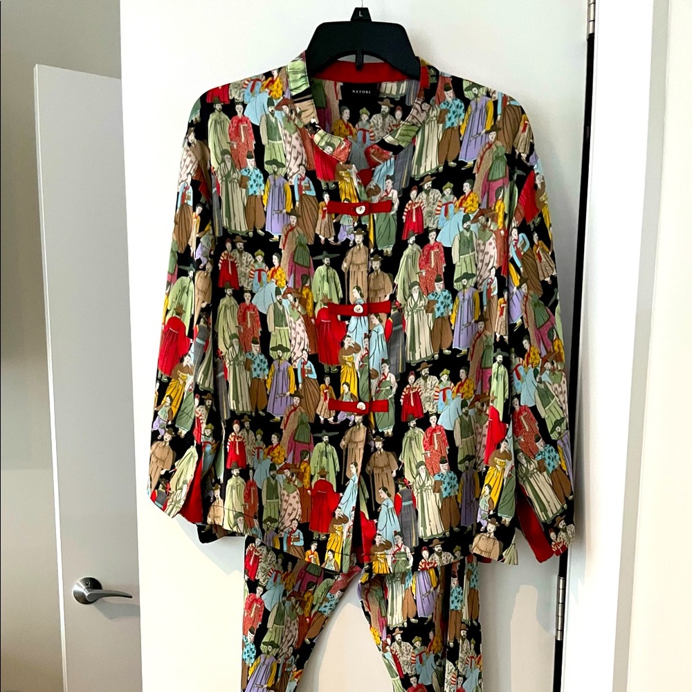 Natori dynasty pajamas, mandarin collar